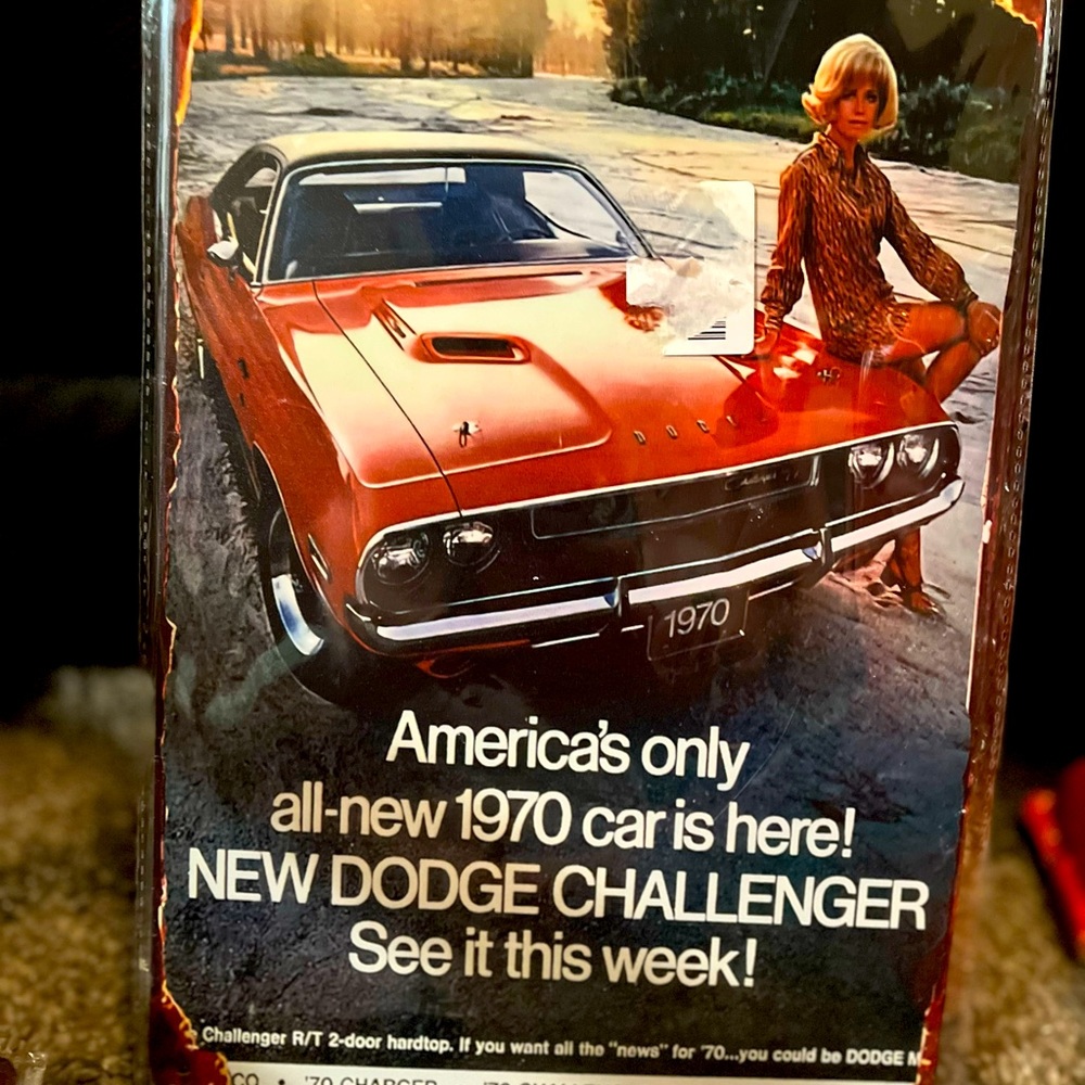 New Dodge Challenger Advertisement Ad Tin Sign 8 By 10